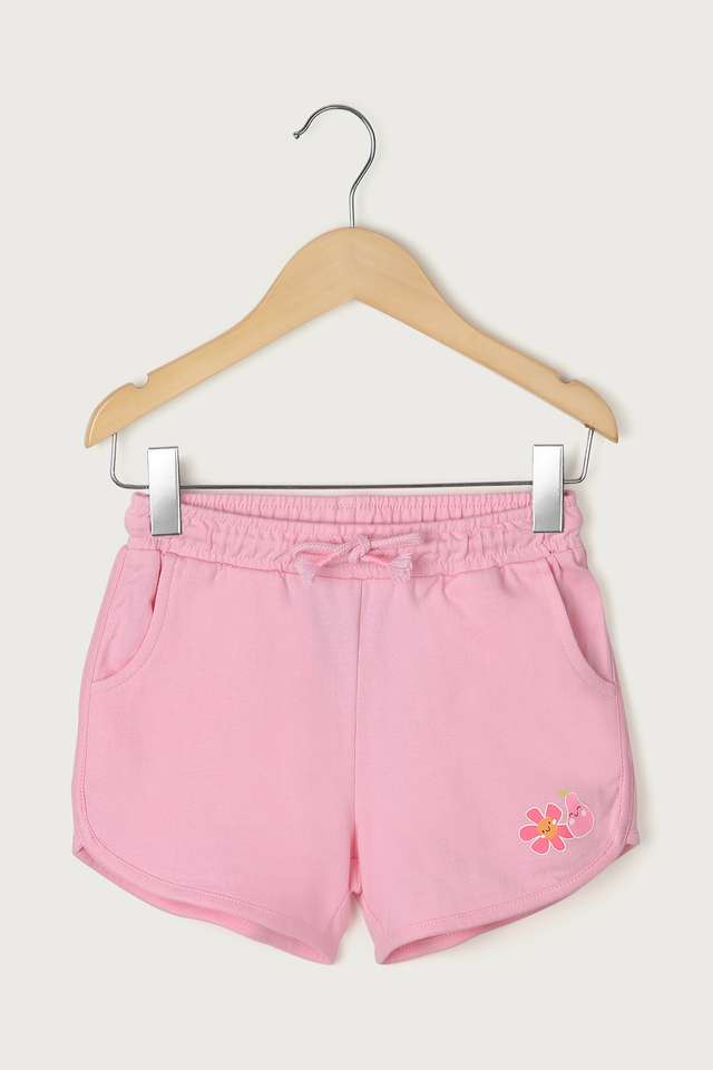 Solid-Cotton-Regular-Fit-Girls-Shorts
