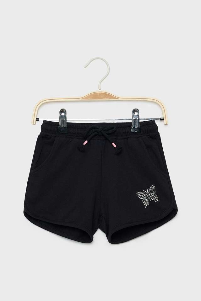 Solid-Cotton-Regular-Fit-Girls-Shorts