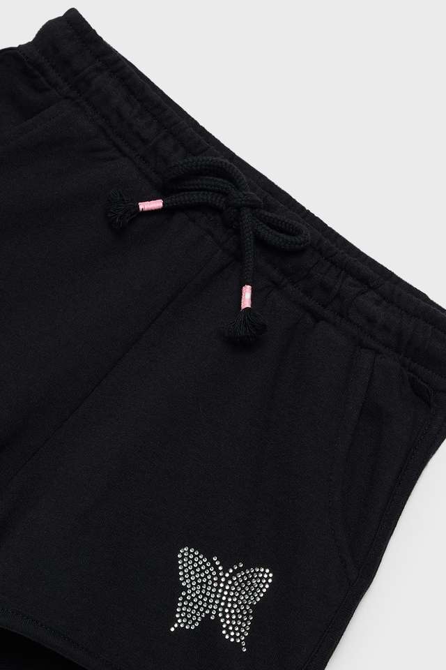 Solid-Cotton-Regular-Fit-Girls-Shorts