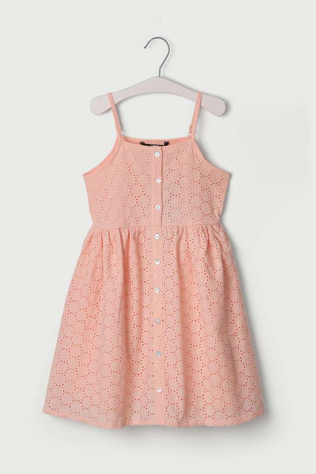 Solid-Cotton-Round-Neck-Girls-Casual-Wear-Dress