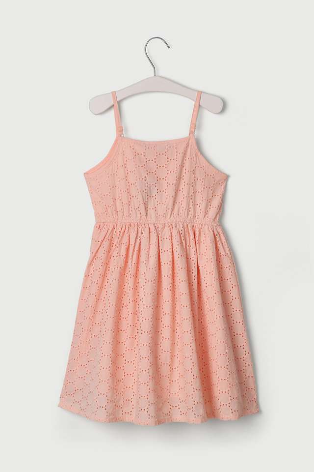 Solid-Cotton-Round-Neck-Girls-Casual-Wear-Dress