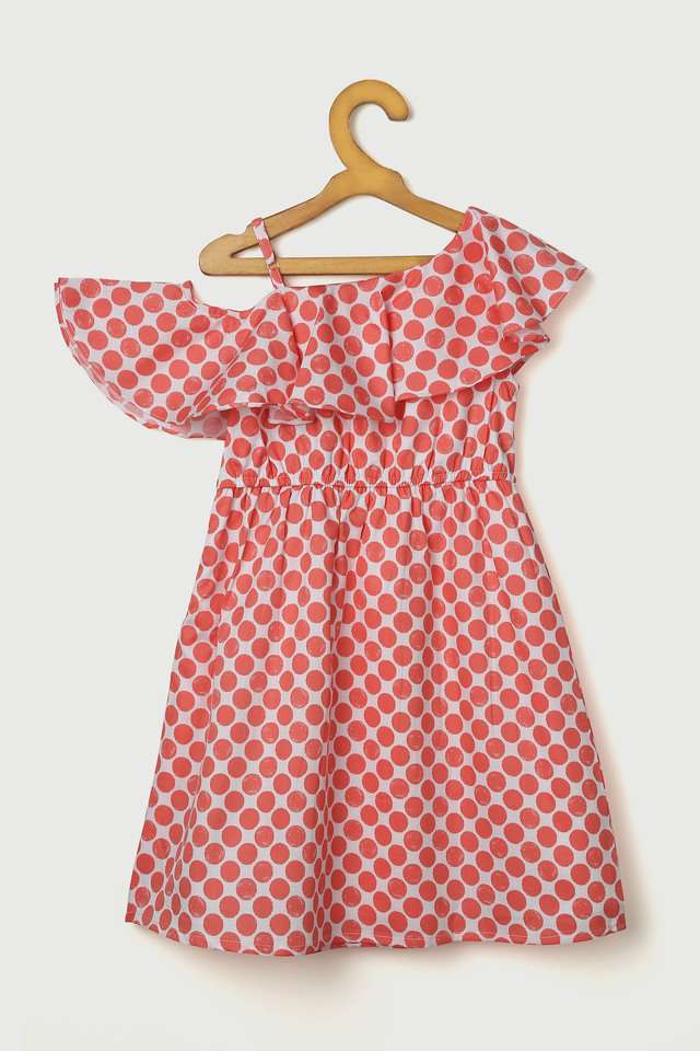 Printed-Cotton-One-Shoulder-Girls-Casual-Wear-Dress