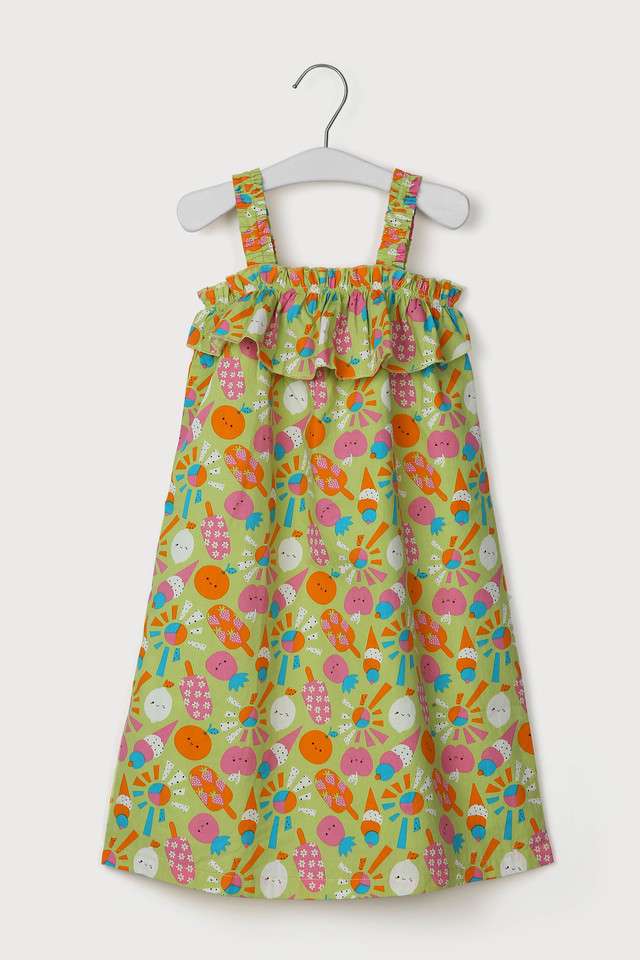 Printed-Cotton-Square-Neck-Girls-Casual-Wear-Dress