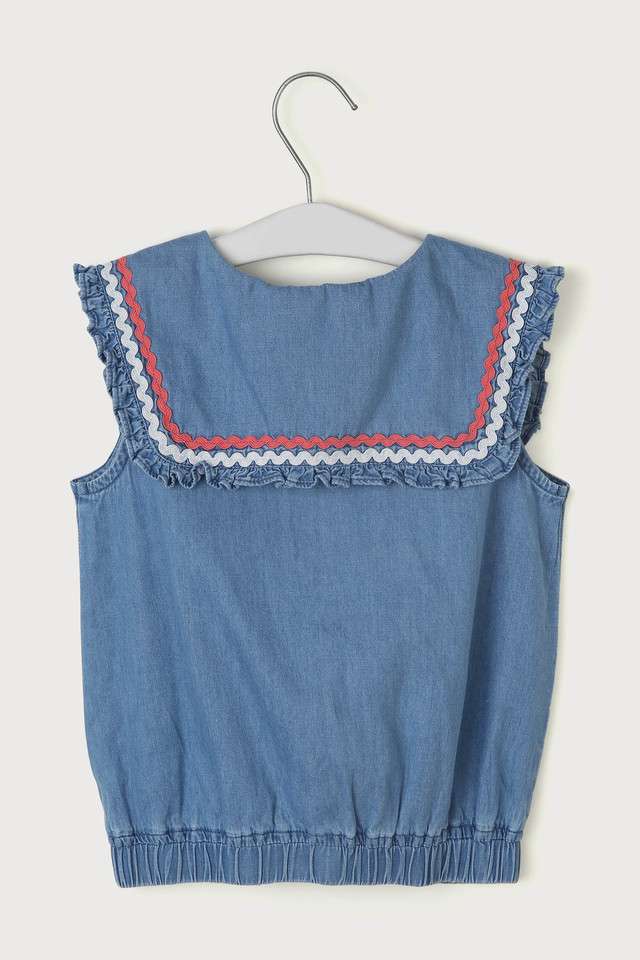 Solid-Cotton-Round-Neck-Girls-Top