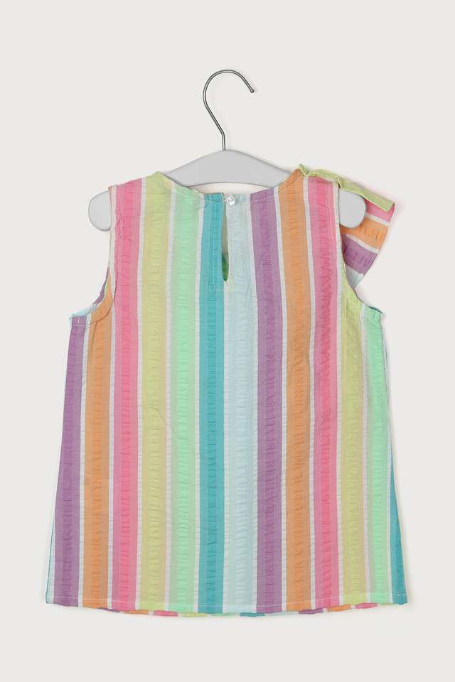 Printed-Blended-Fabric-Round-Neck-Girls-Top