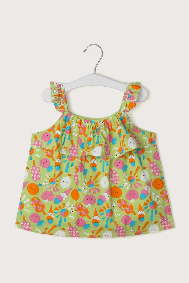Printed-Cotton-Round-Neck-Girls-Top