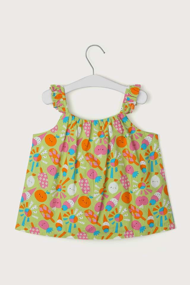 Printed-Cotton-Round-Neck-Girls-Top