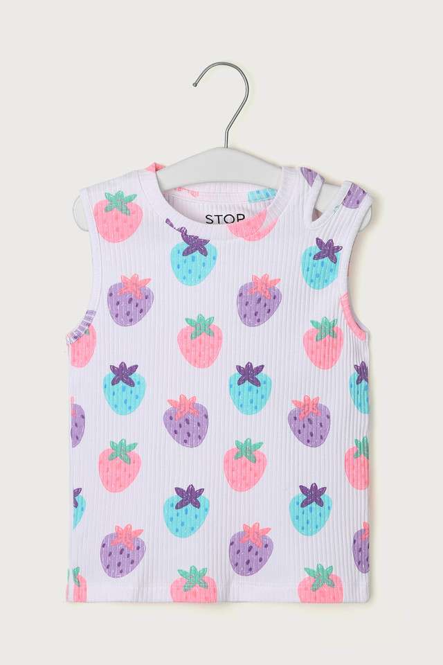 Solid-Blended-Fabric-Round-Neck-Girls-Top