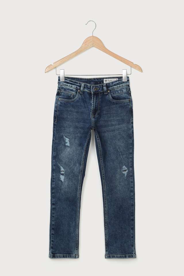 Solid-Blended-Fabric-Regular-Fit-Boys-Jeans