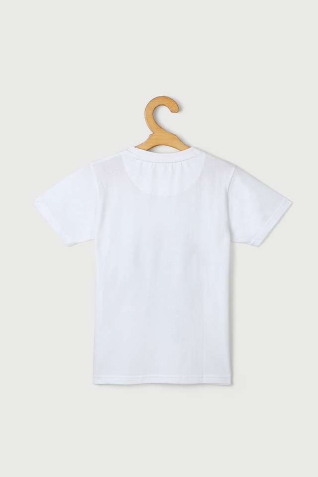 Solid-Blended-Fabric-Round-Neck-Boys-T-Shirt