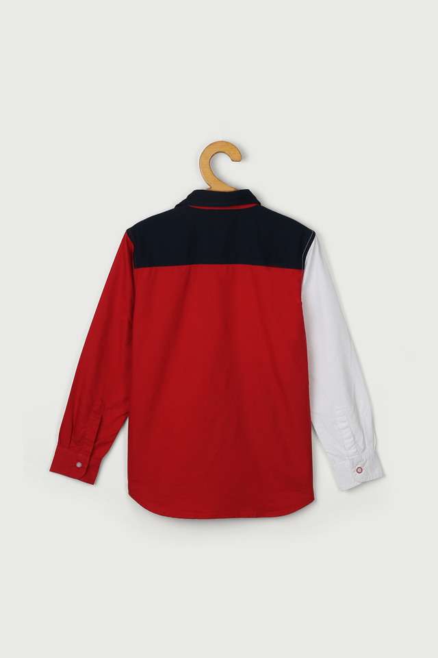Color-Block-Cotton-Collared-Boys-Shirt