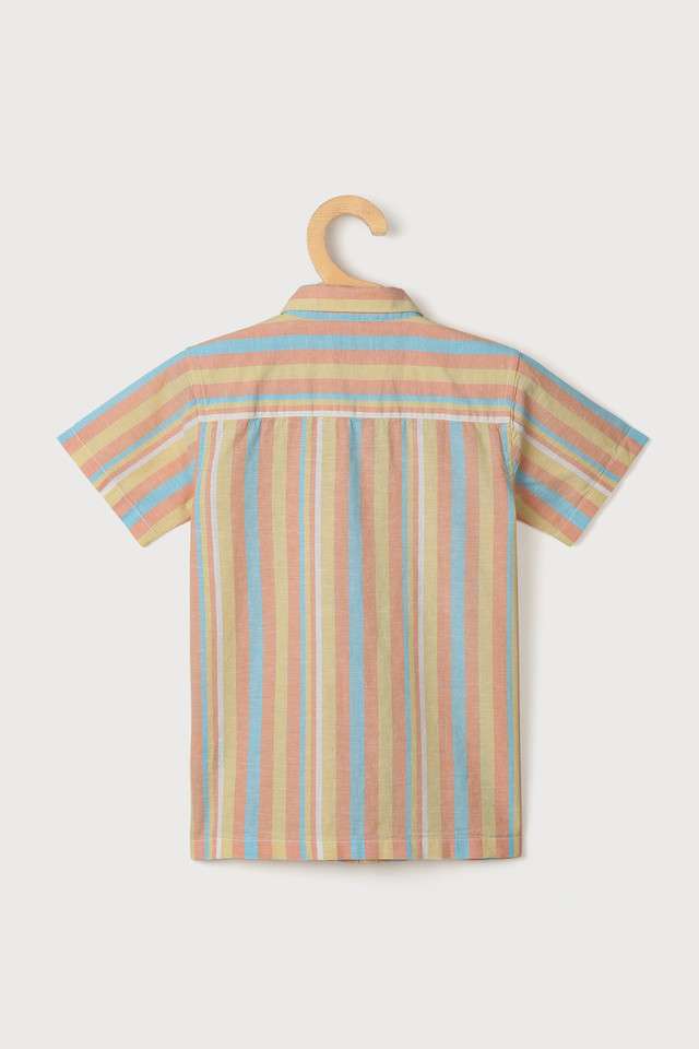 Stripes-Blended-Fabric-Collared-Boys-Shirt
