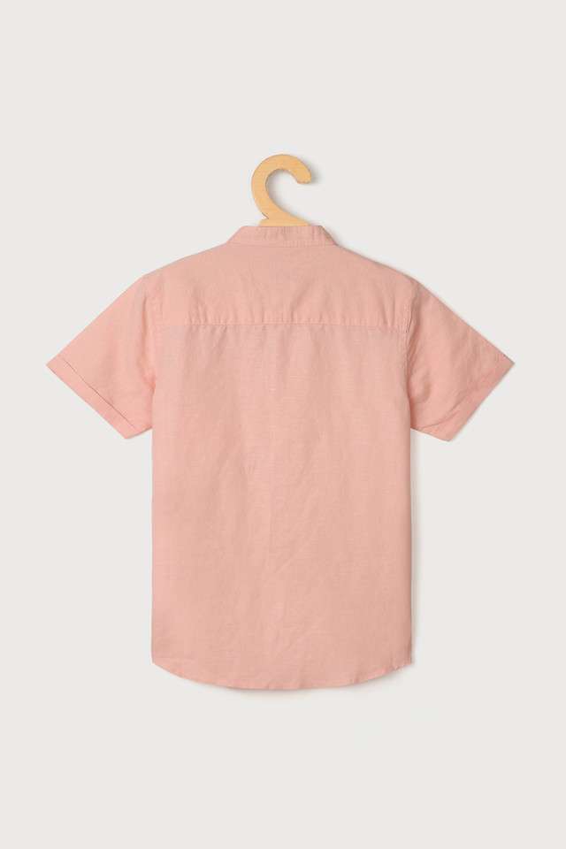 Solid-Blended-Fabric-Collared-Boys-Shirt