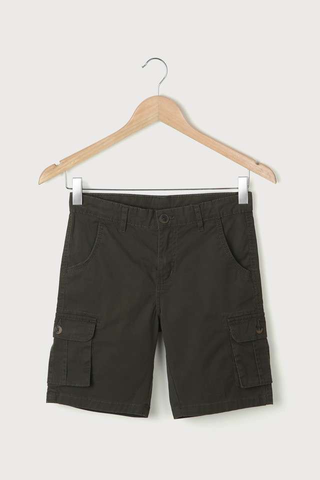 Solid-Blended-Fabric-Regular-Fit-Boys-Shorts