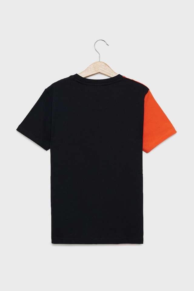 Color-Block-Cotton-Round-Neck-Boys-T-Shirt