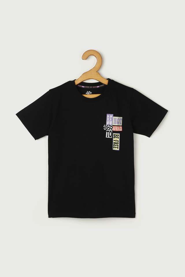 Solid-Cotton-Round-Neck-Boys-T-Shirt