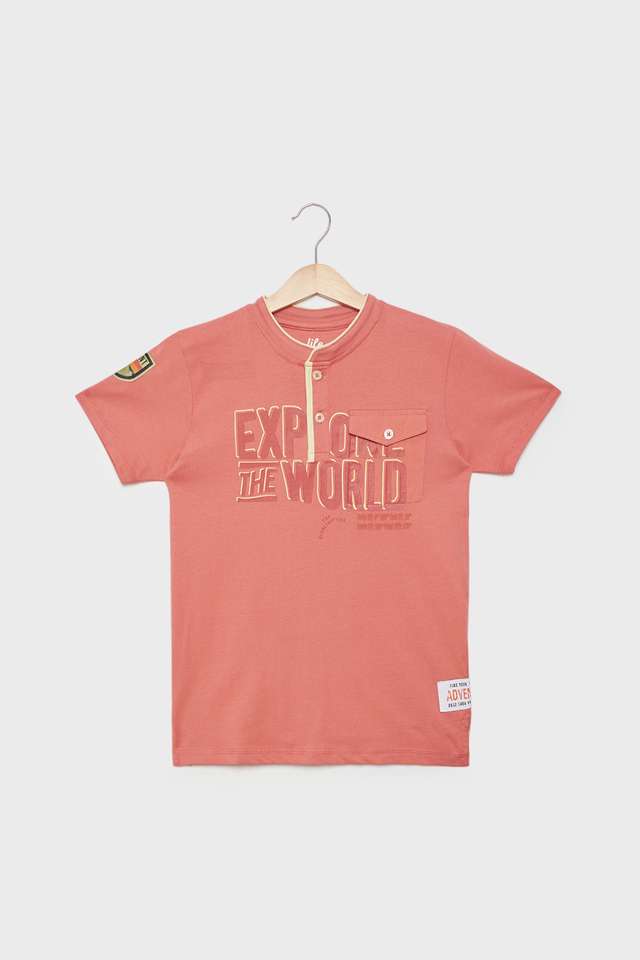 Solid-Cotton-Round-Neck-Boys-T-Shirt