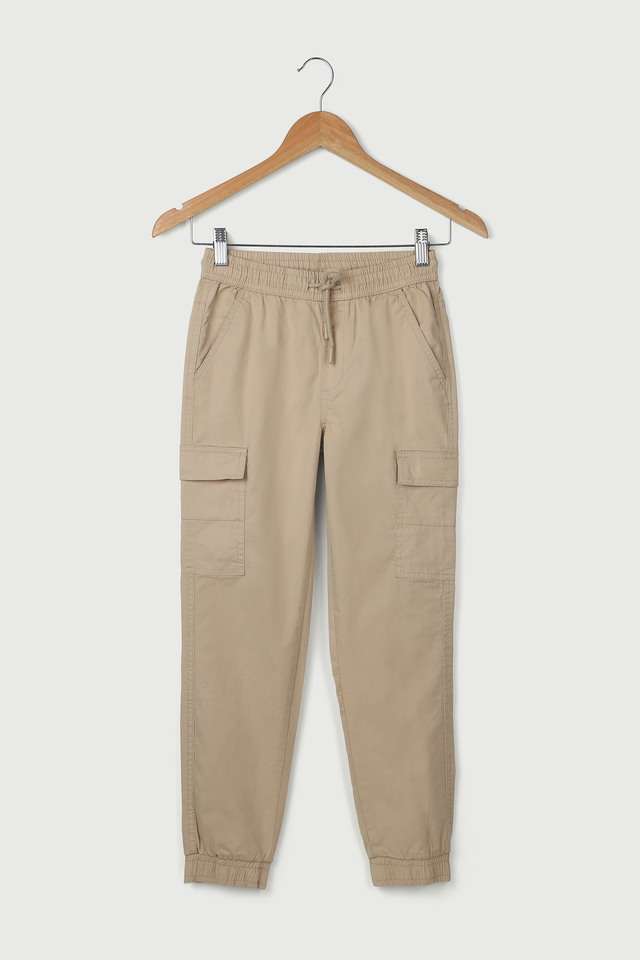 Solid-Blended-Fabric-Regular-Fit-Boys-Trousers