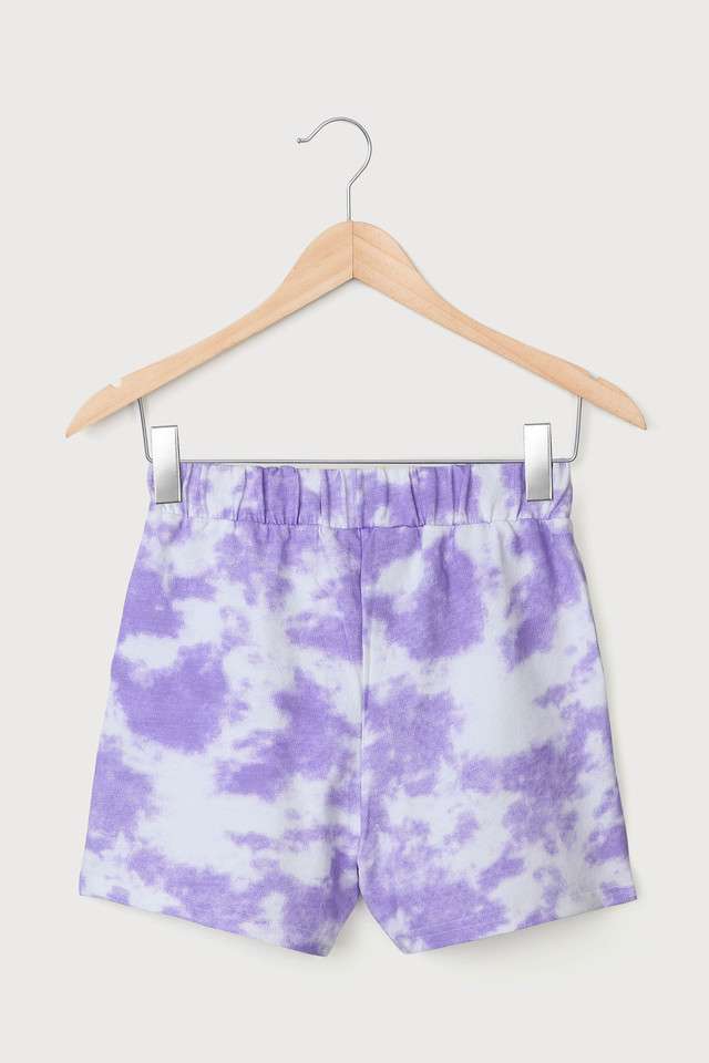 Tie-&-Dye-Cotton-Regular-Fit-Girls-Shorts