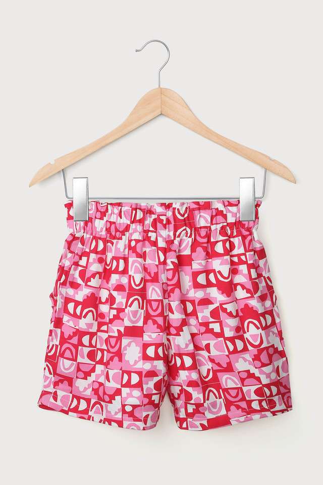 Printed-Viscose-Regular-Fit-Girls-Shorts