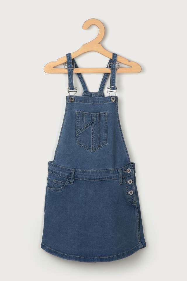 Printed-Denim-Square-Neck-Girls-Casual-Wear-Dress