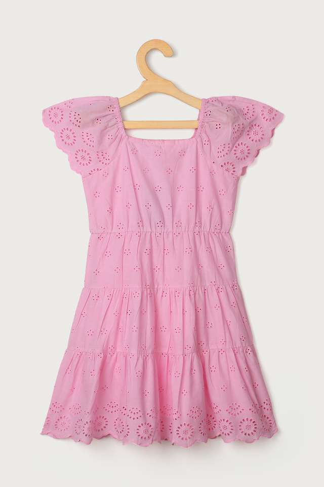 Solid-Cotton-Round-Neck-Girls-Casual-Wear-Dress