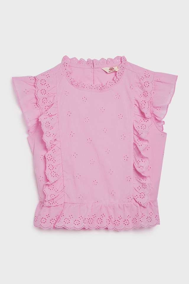 Solid-Cotton-Round-Neck-Girls-Casual-Wear-Top