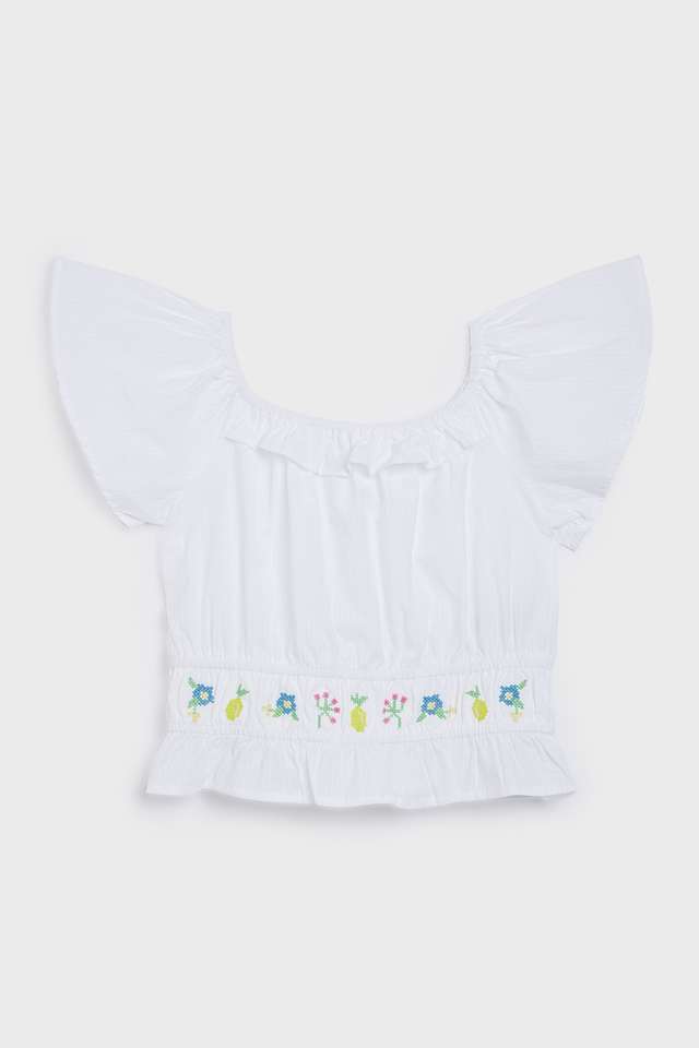 Embroidered-Cotton-Round-Neck-Girls-Casual-Wear-Top