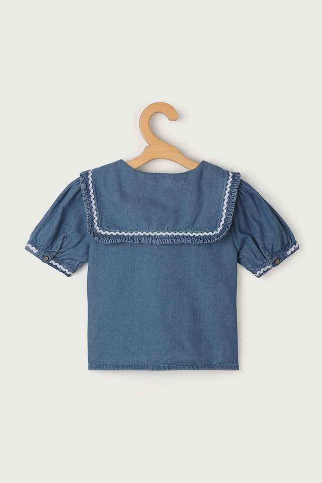 Solid-Cotton-Round-Neck-Girls-Top