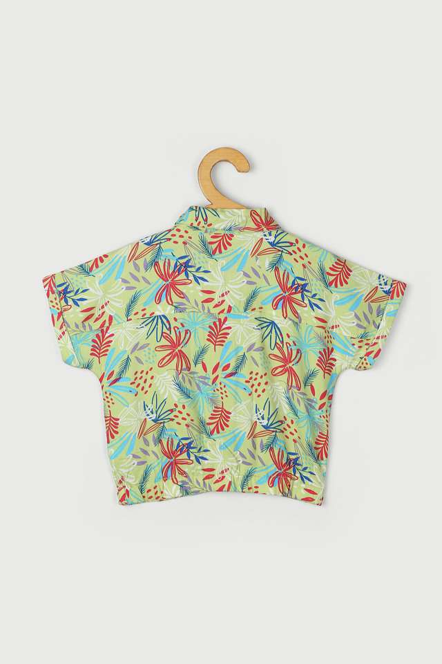 Printed-Viscose-Collared-Girls-Top