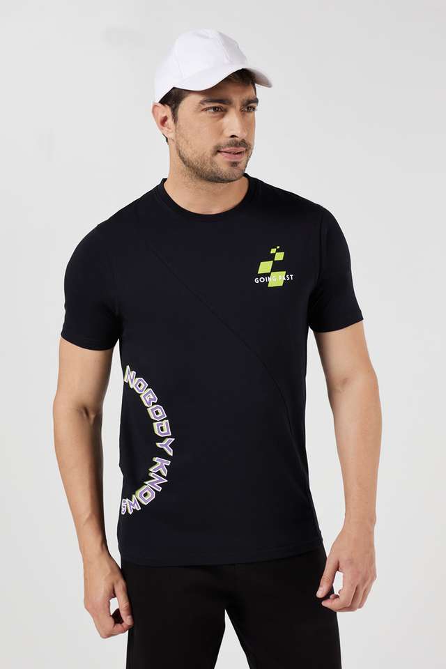 Printed-Blended-Fabric-Round-Neck-Men-s-T-Shirt