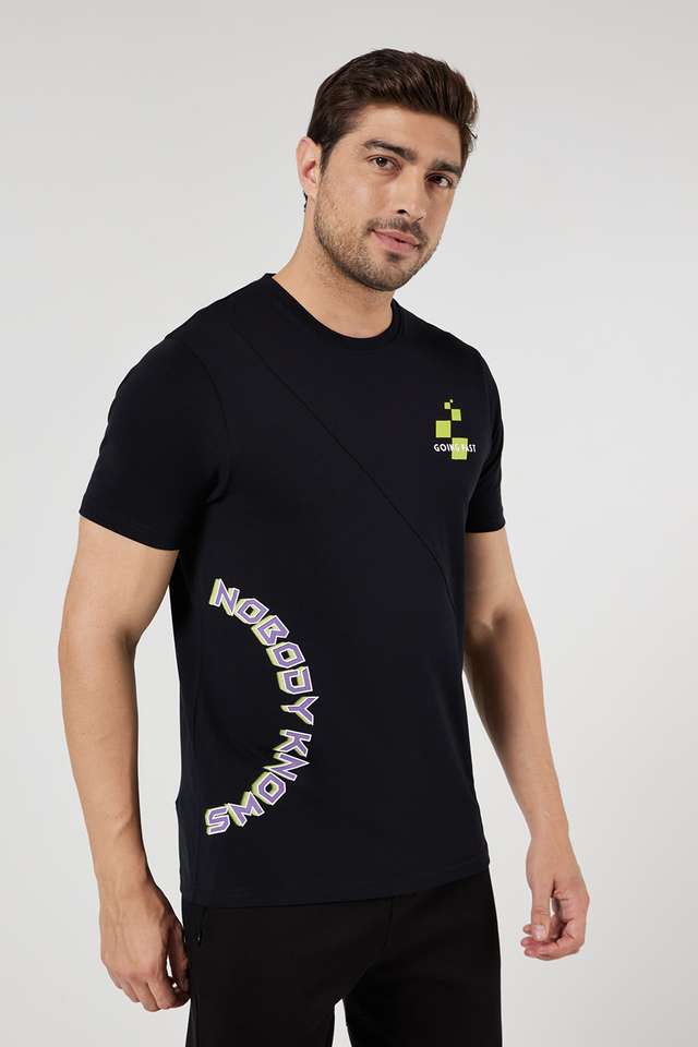 Printed-Blended-Fabric-Round-Neck-Men-s-T-Shirt