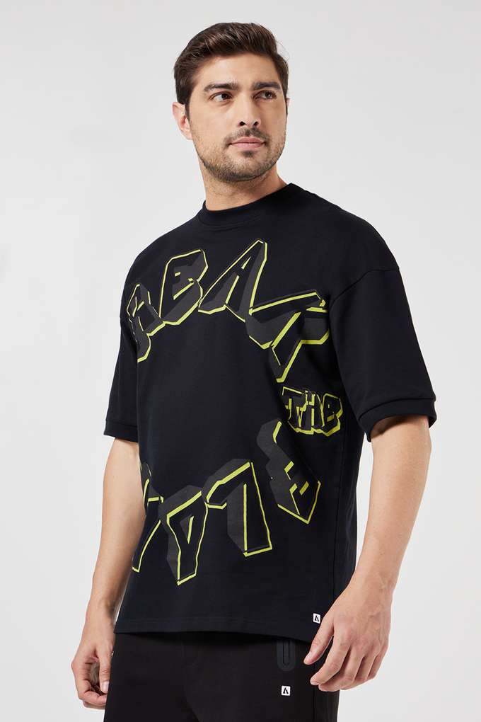 Typographic-Blended-Fabric-Relaxed-Fit-Men-T-Shirt