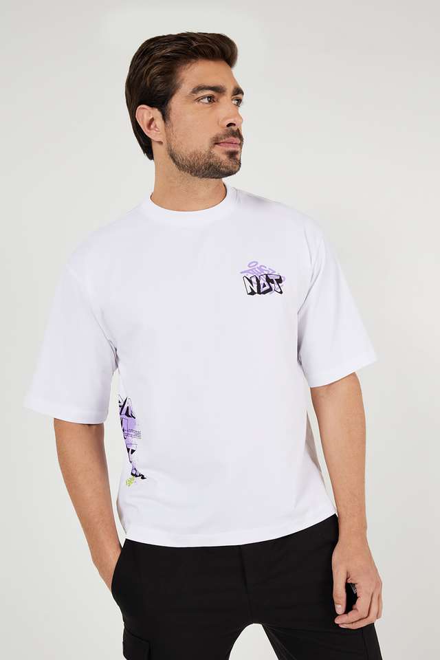 Printed-Cotton-Blend-Round-Neck-Men-s-T-Shirt