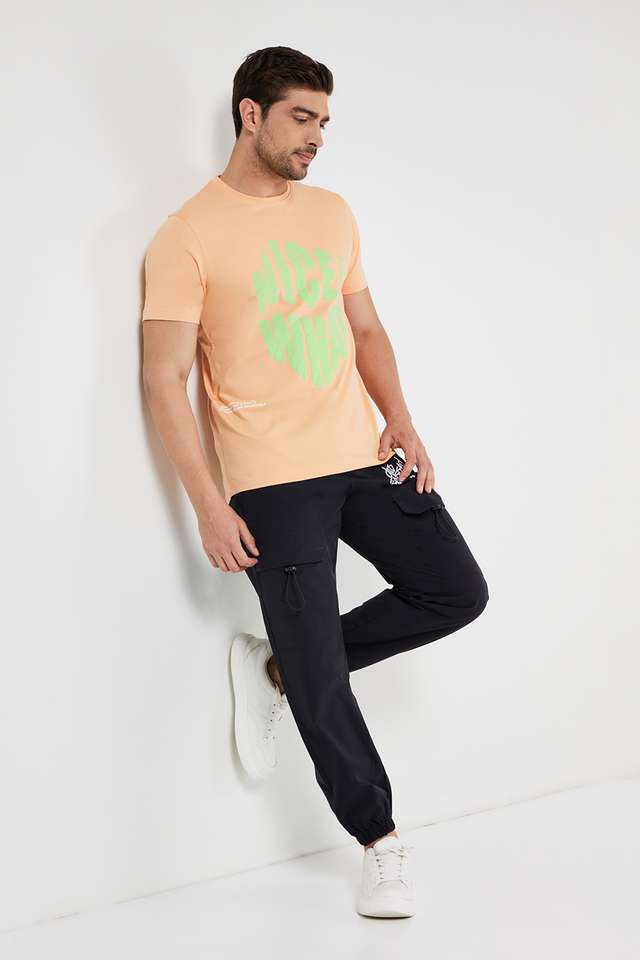 Printed-Blended-Fabric-Round-Neck-Men-s-T-Shirt