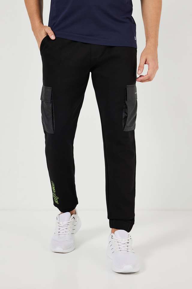 Solid-Cotton-Blend-Men-s-Joggers
