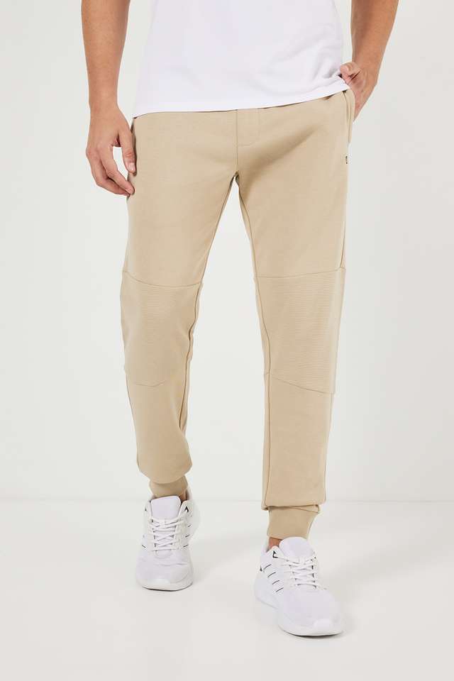 Solid-Cotton-Blend-Men-s-Joggers