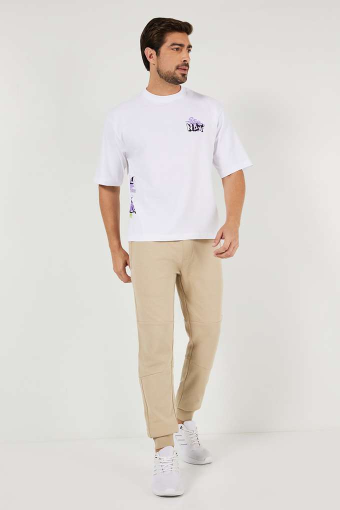 Solid-Cotton-Blend-Men-s-Joggers