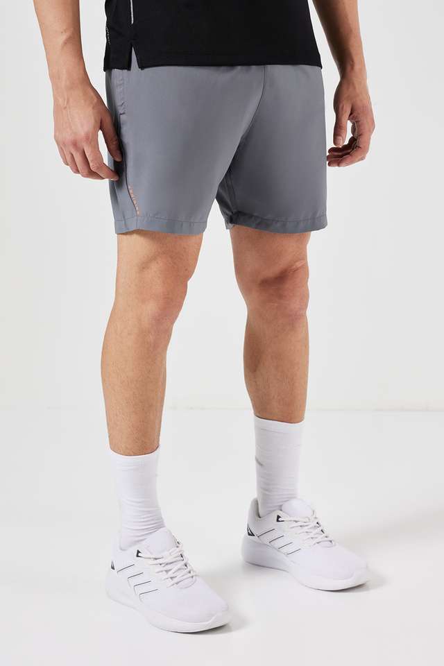 Solid-Polyester-Regular-Fit-Men-s-Shorts