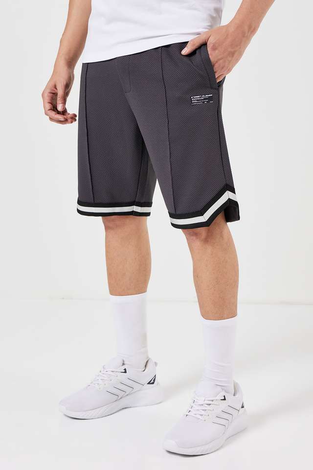 Solid-Polyester-Regular-Fit-Men-s-Shorts