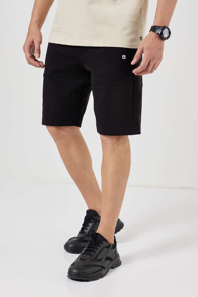 Solid-Cotton-Regular-Fit-Men-s-Shorts