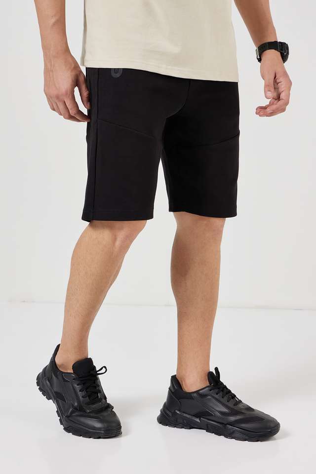 Solid-Cotton-Regular-Fit-Men-s-Shorts