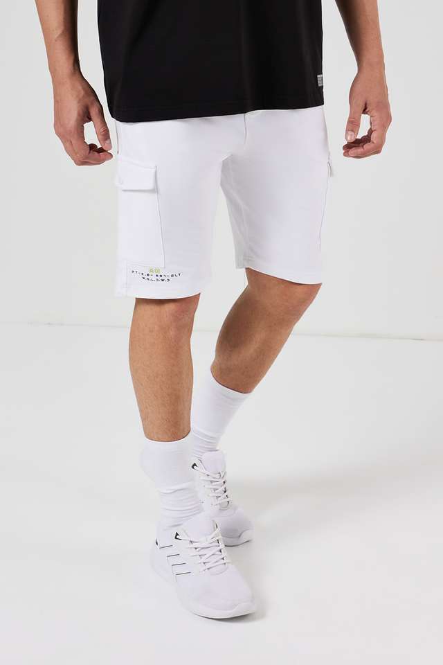 Solid-Blended-Fabric-Regular-Fit-Men-s-Shorts