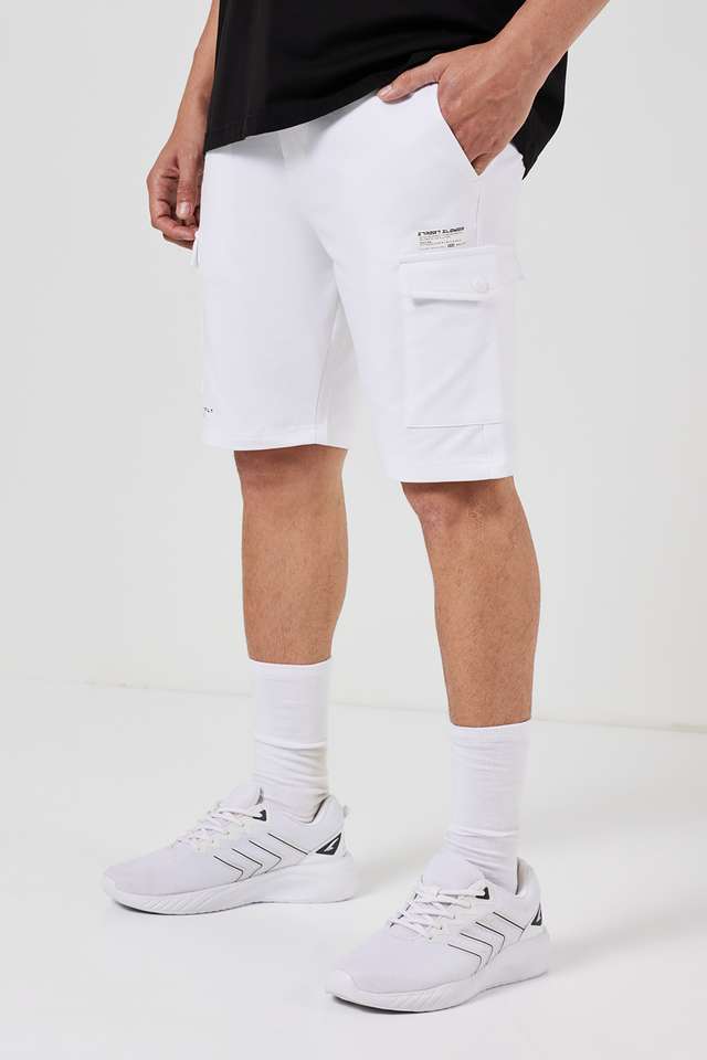 Solid-Blended-Fabric-Regular-Fit-Men-s-Shorts