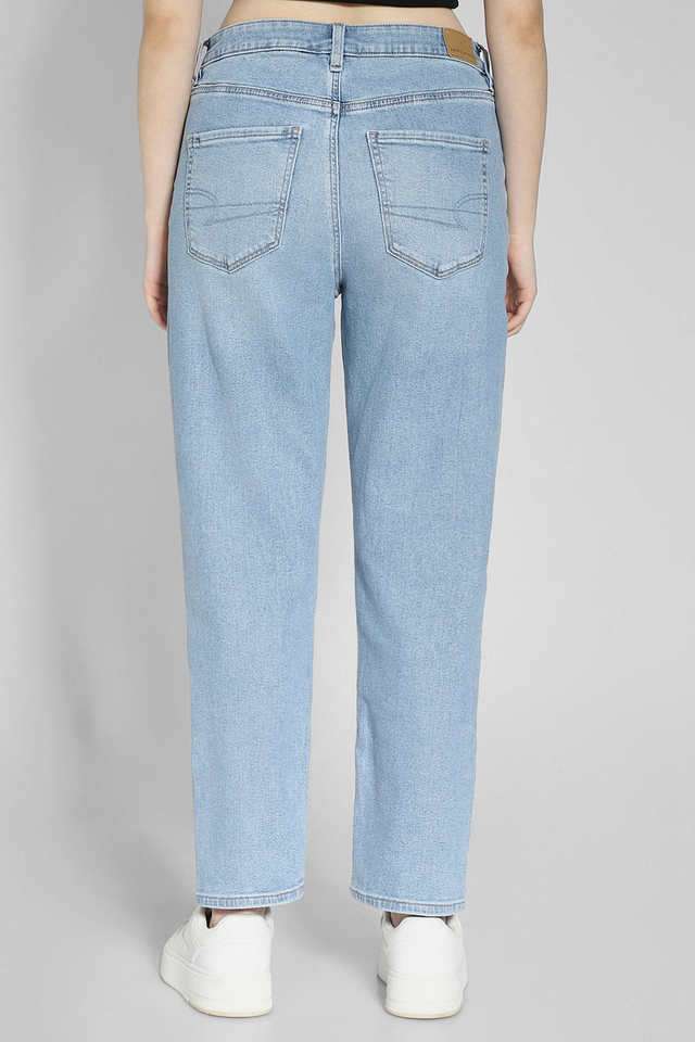 Mid-Rise-Dark-wash-Cotton-Mom-Fit-Women-s-Jeans