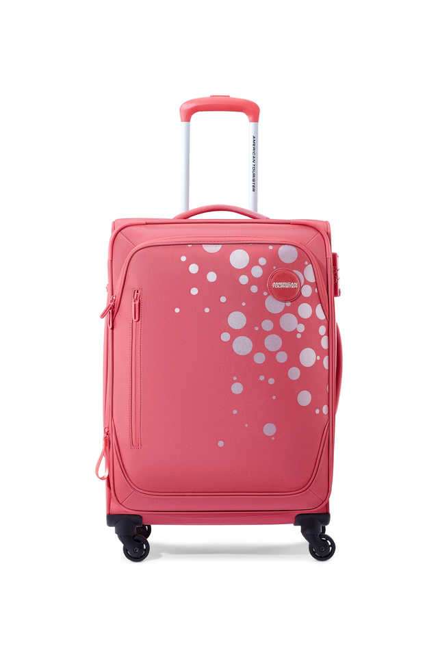 Buy American Tourister red Men's Pop Dot Polyester Soft Trolley