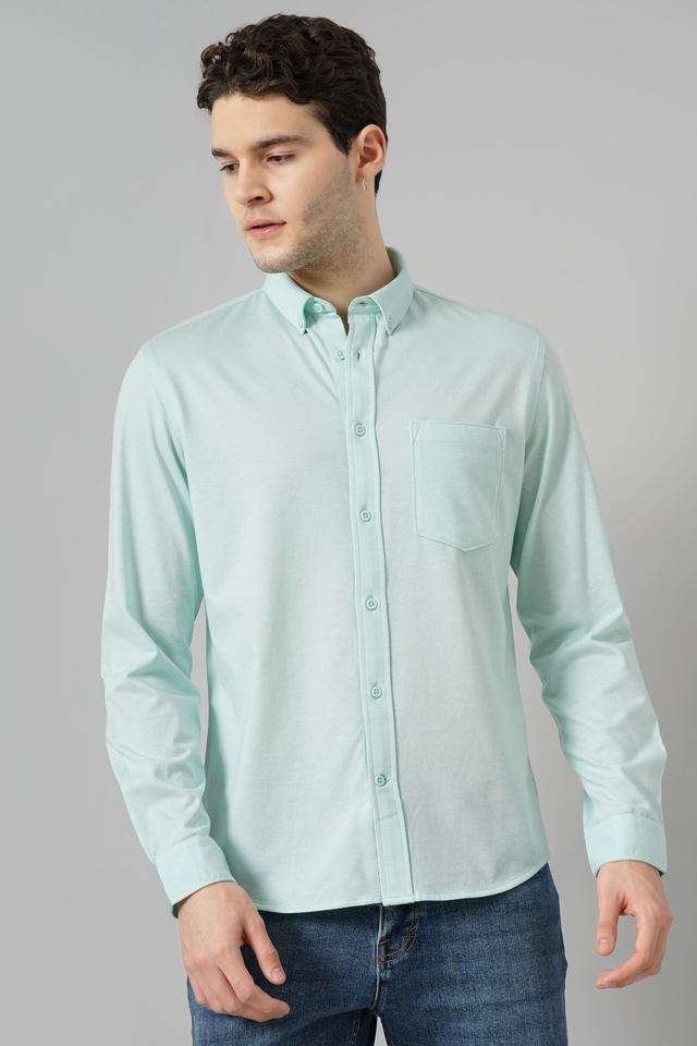 Solid-Cotton-Regular-Fit-Men-s-Casual-Shirt