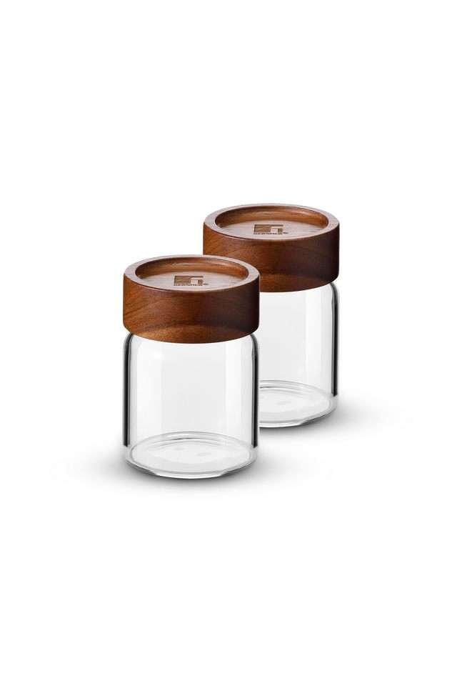 Acadia-Borosilicate-Glass-Jar-With-Wooden-Lid-2Pc-Set-6.5x6.5x9.0-cm---200-ml