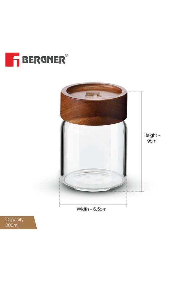 Acadia-Borosilicate-Glass-Jar-With-Wooden-Lid-2Pc-Set-6.5x6.5x9.0-cm---200-ml