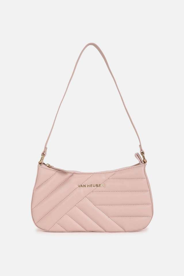 Buy Van Heusen Pink PU Zipper Closure Women's Sling Bag Shoppers